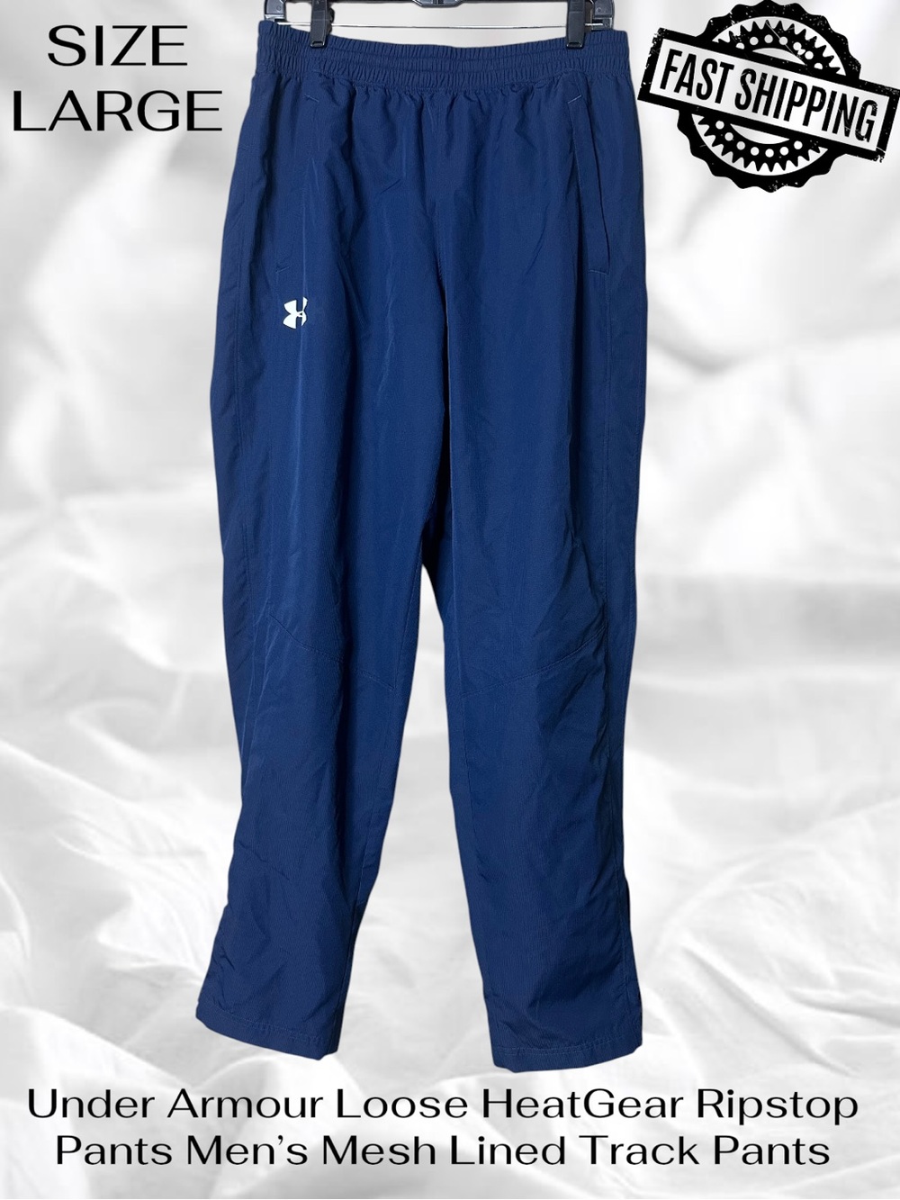 Under Armour Loose HeatGear Ripstop Pants Men’s Large Mesh Lined Track Pants